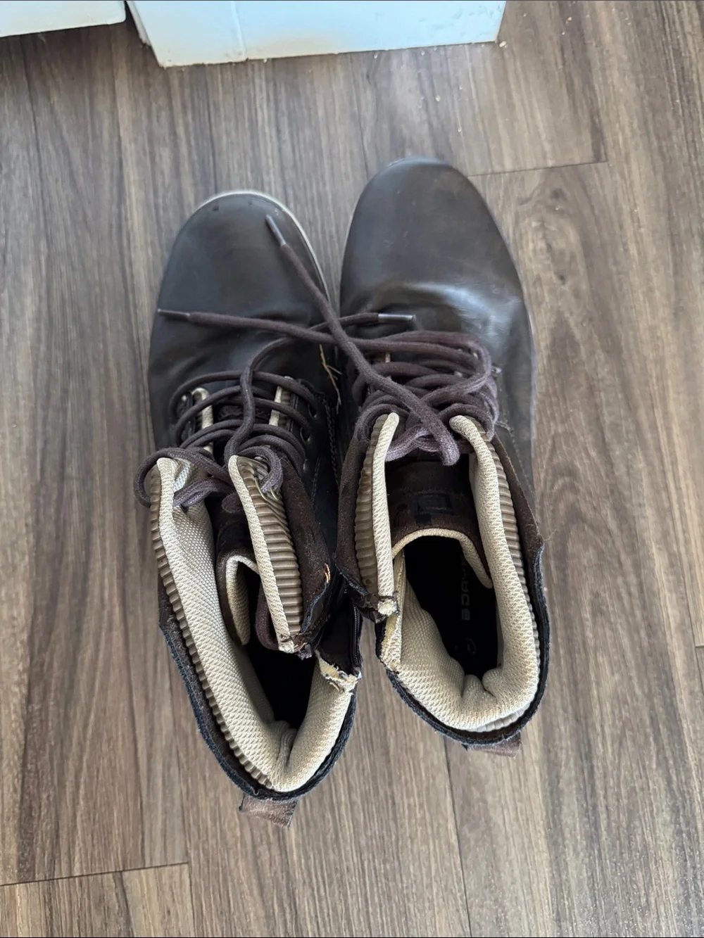 DayFive Men's Brown Leather Chukka Boots with Tan Collar